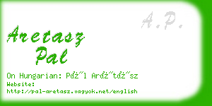 aretasz pal business card